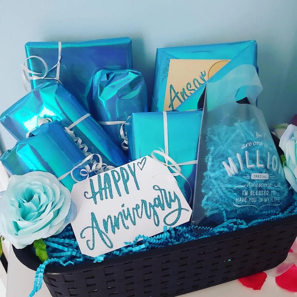 Custom Anniversary  Gift Basket - Picture 1 of 1